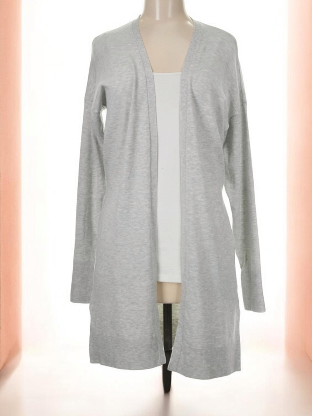 A New Day Light Gray Open-Front Women's Cardigan Sweater!